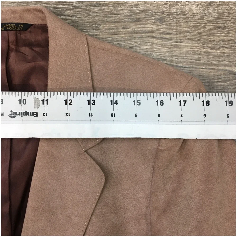VINTAGE Mens‎ Faux Suede Blazer Sport Coat Casual Jacket Size 40R Classic Suit